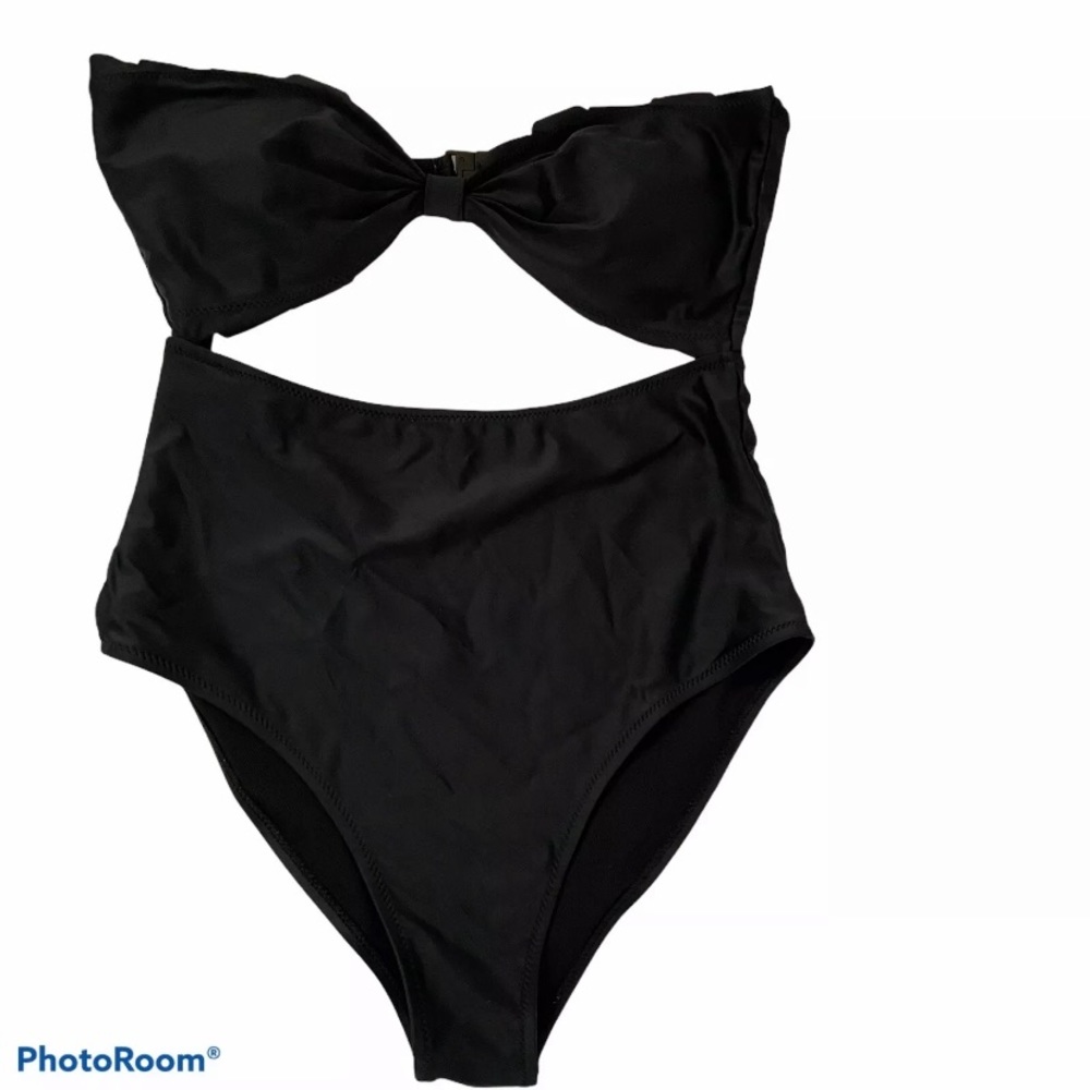 C Apparel Swimsuit Women’s Large One Piece Strapless Cutout High Waist L…